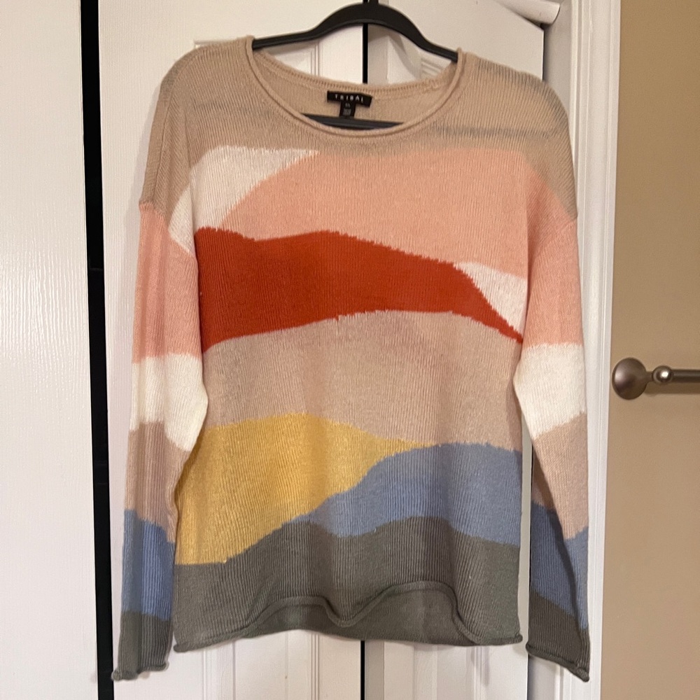 Boho Tribal Multicolor Lightweight Sweater